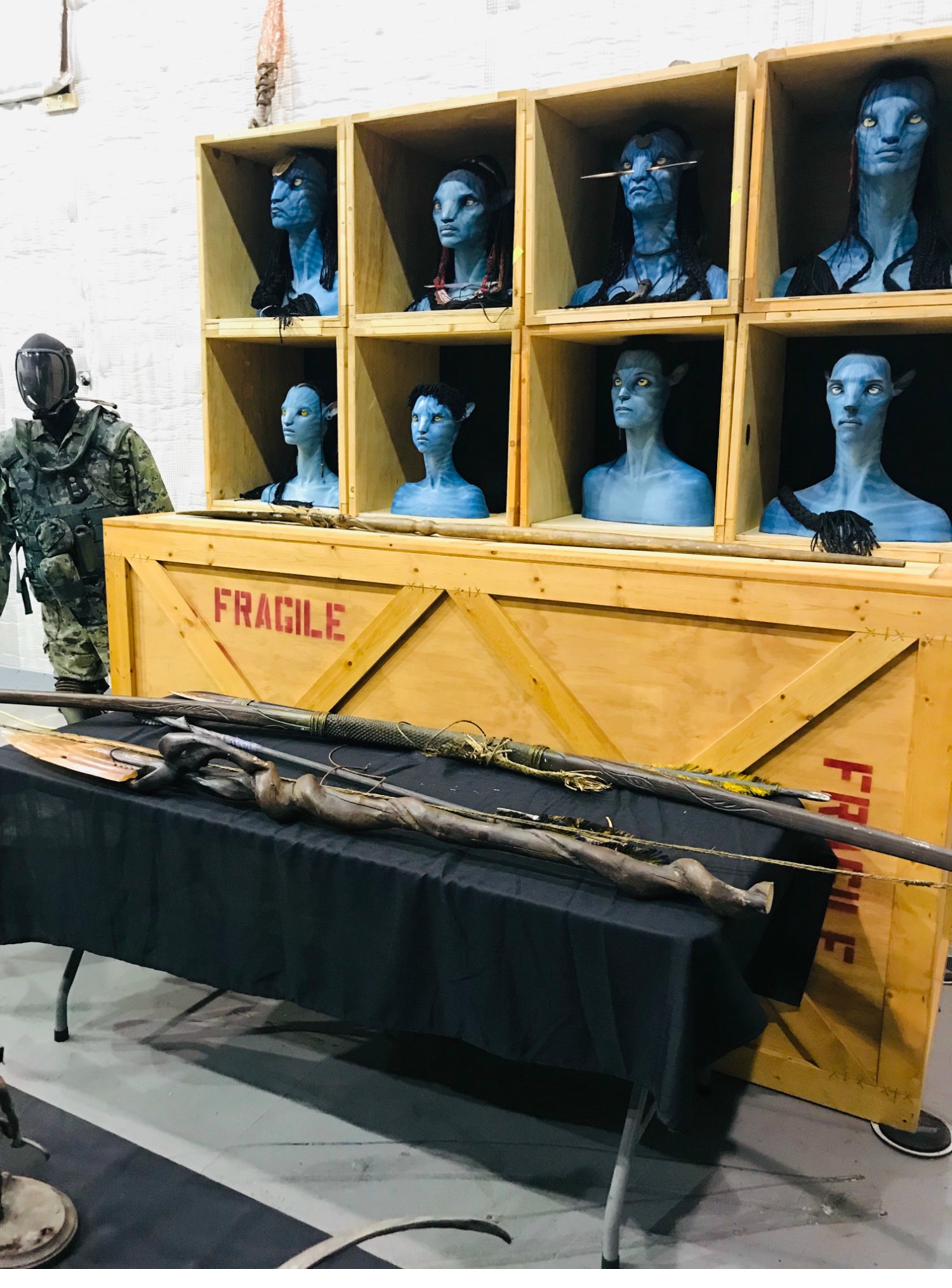 Na'vi head busts in FRAGILE crates alongside weapons