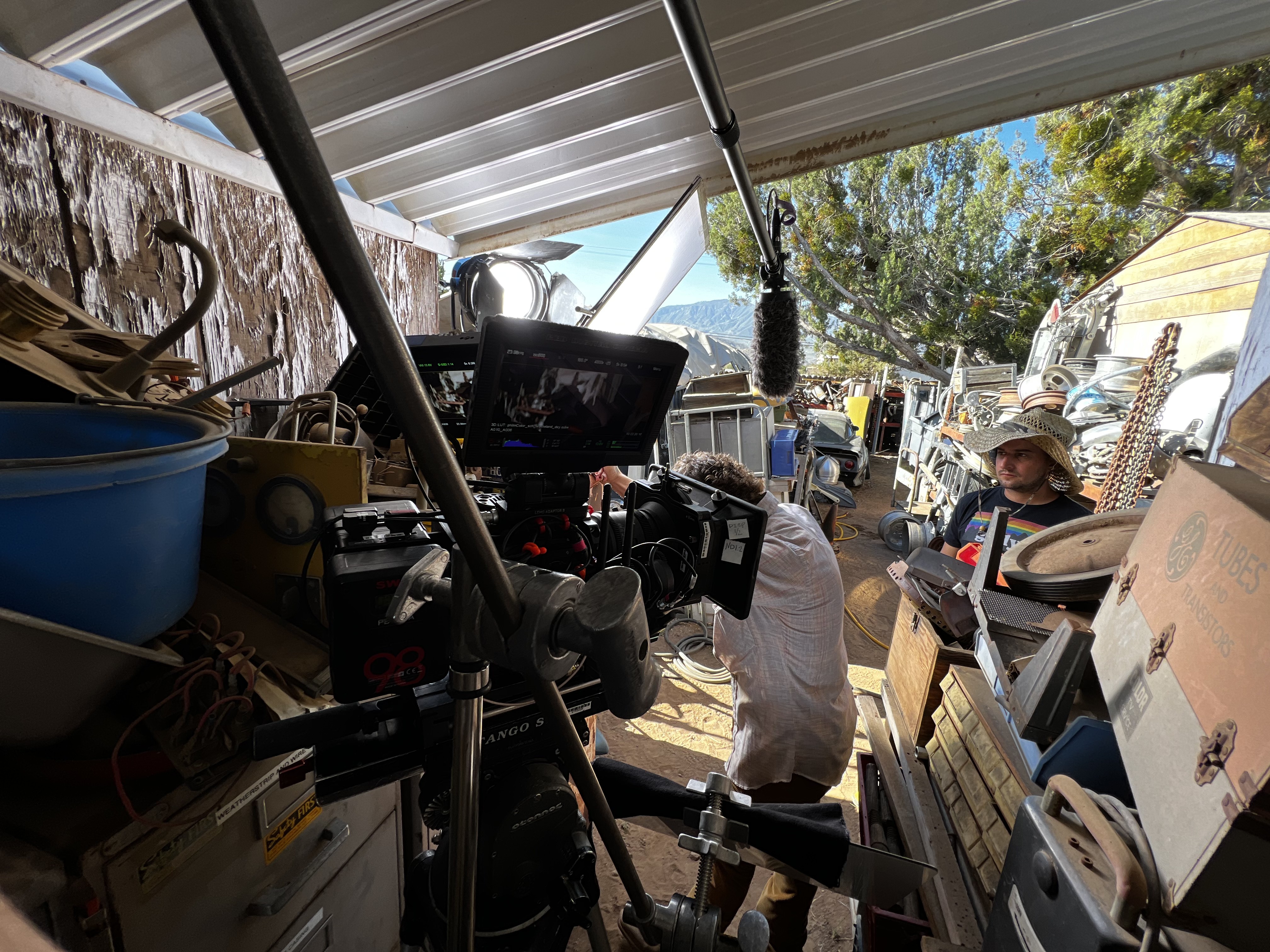 Behind the scenes on Helmet — camera setup in the desert
